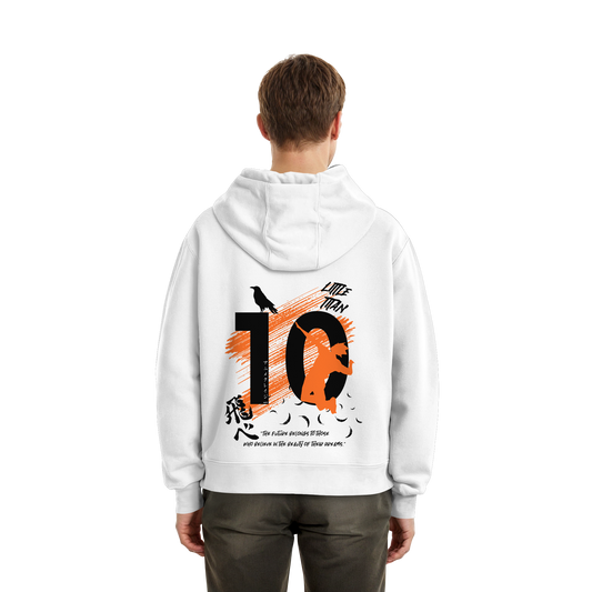 "Little Titan" Back White Fluffy Boxcut Hoodie