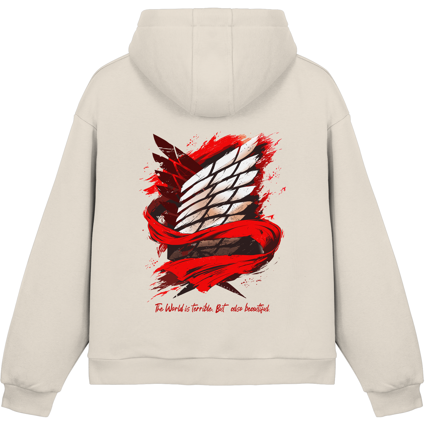 "Verbundenheit" Back Fluffy Boxcut Hoodie