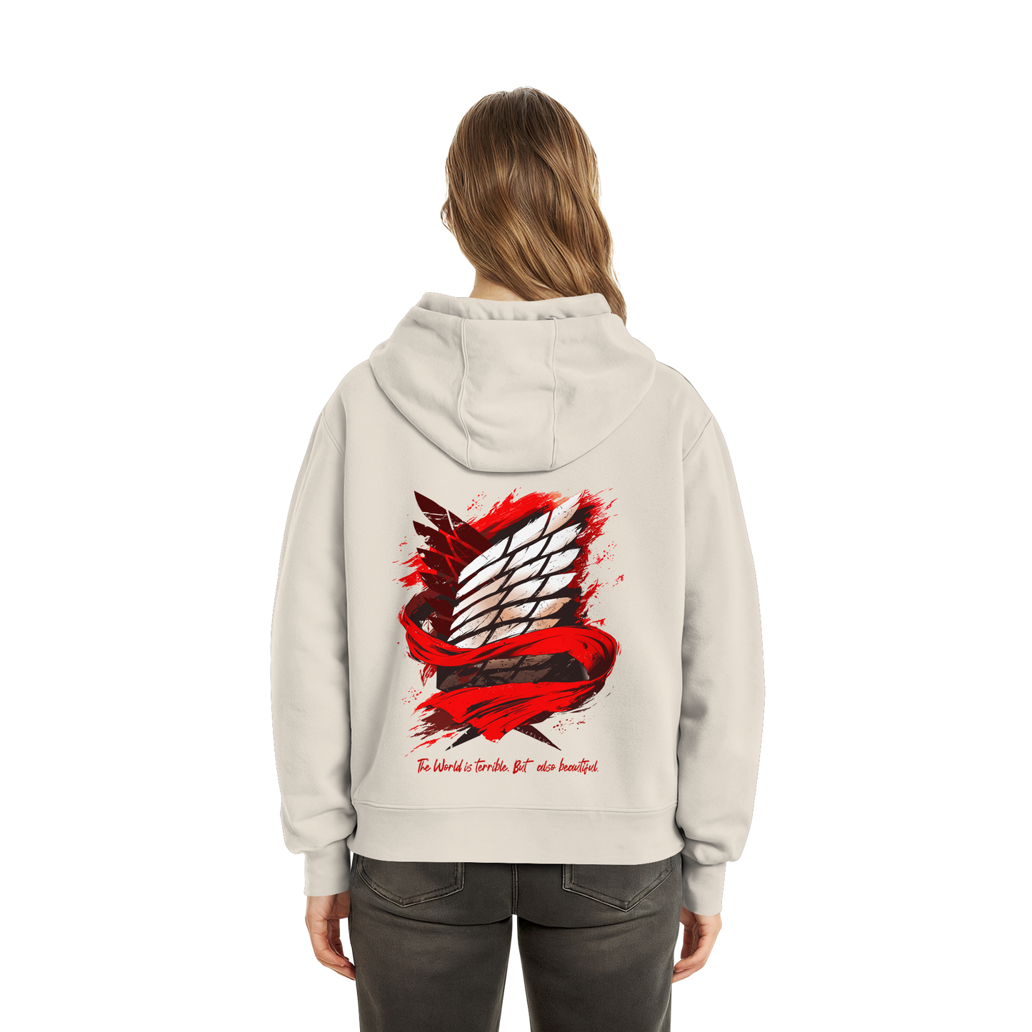 "Verbundenheit" Back Fluffy Boxcut Hoodie