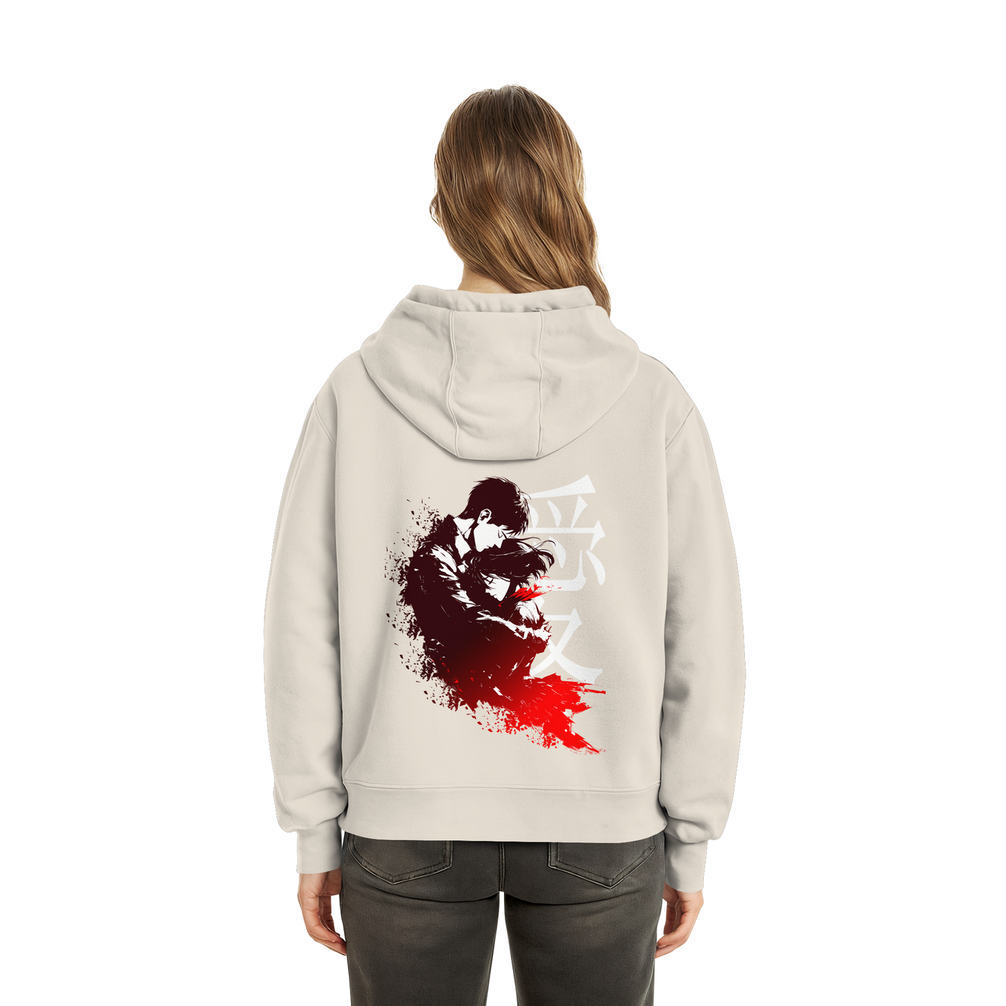 "Bound by Fate" Back Fluffy Boxcut Hoodie