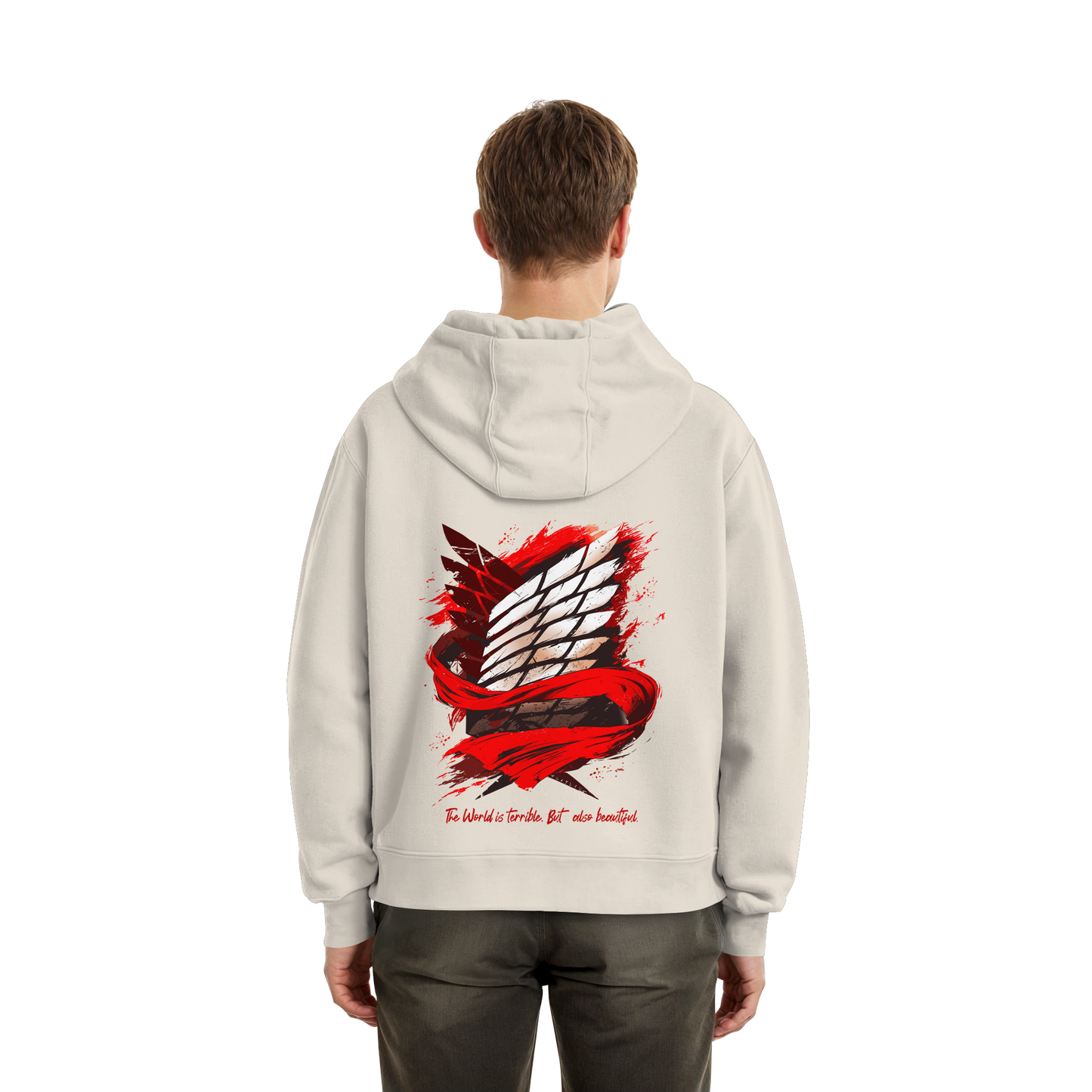 "Verbundenheit" Back Fluffy Boxcut Hoodie