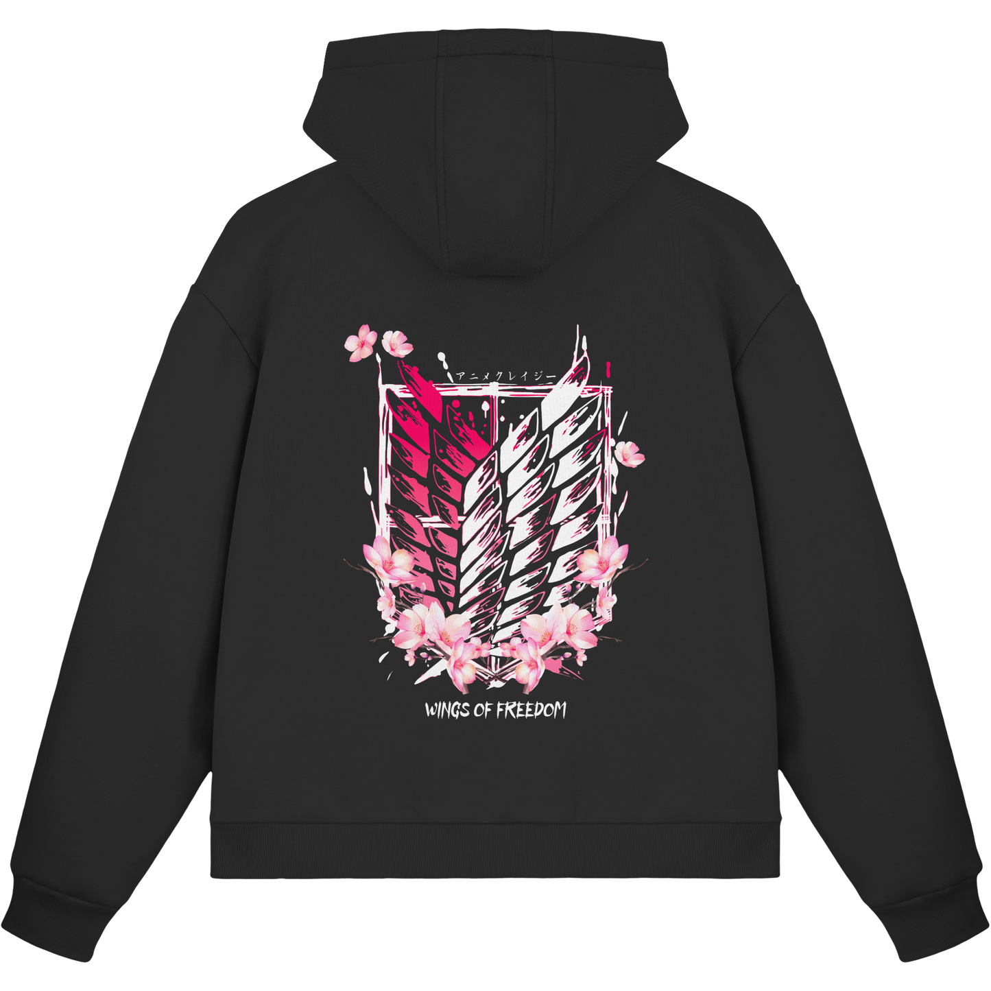 "Petals of Liberation“ Back Fluffy Boxcut Zipper