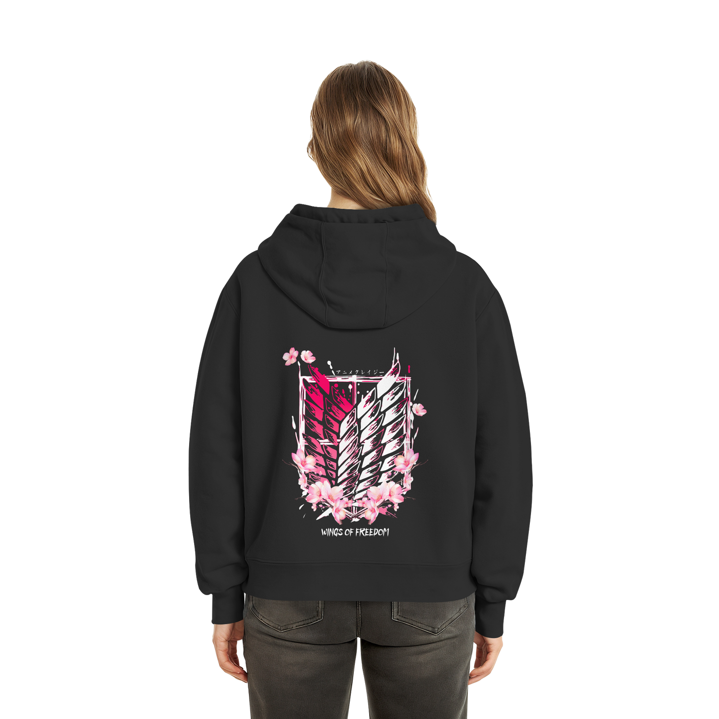 "Petals of Liberation“ Back Fluffy Boxcut Zipper