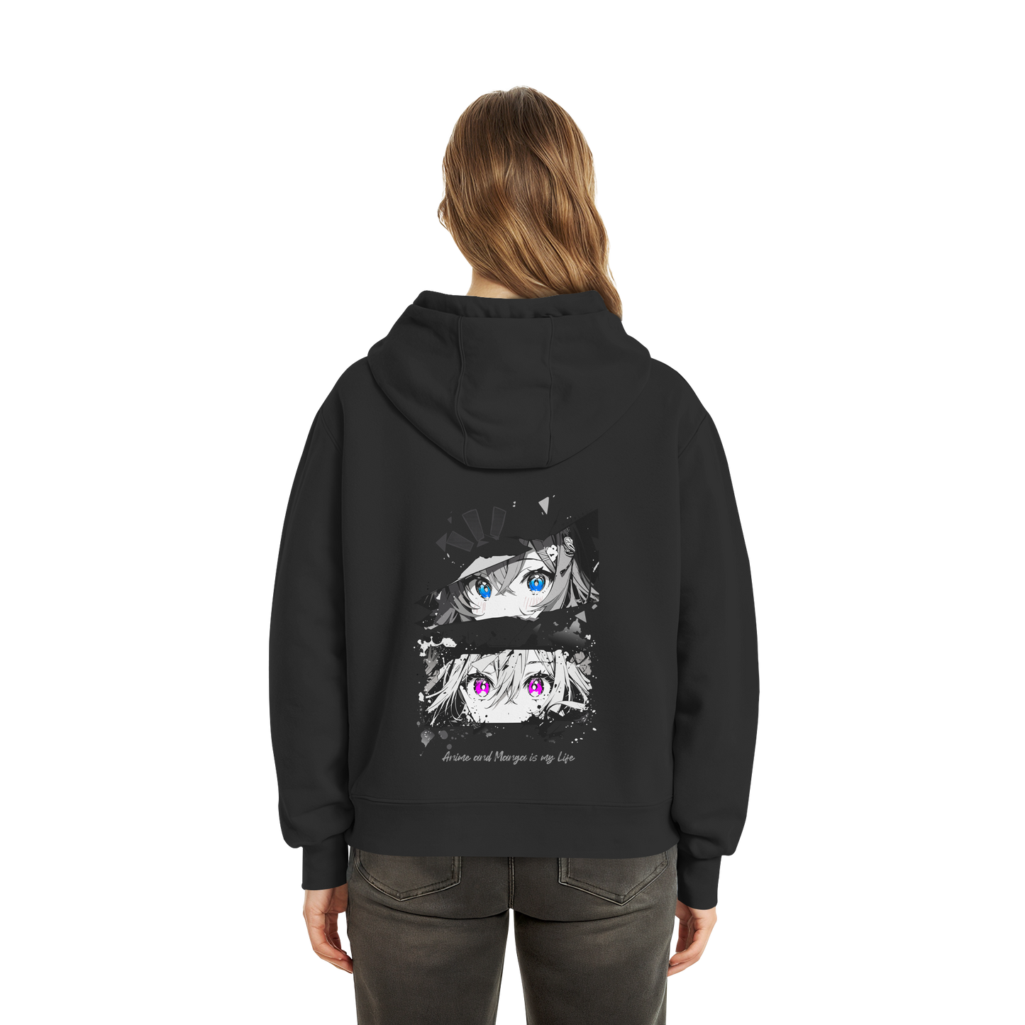 "Anime Eyes" Back - Fluffy Boxcut Zipper