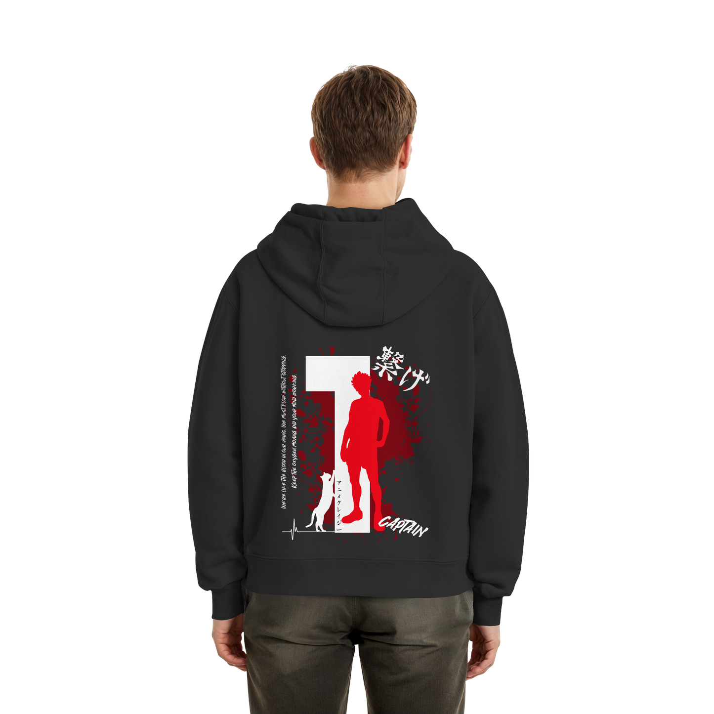 "Captain" Black Fluffy Boxcut Zipper