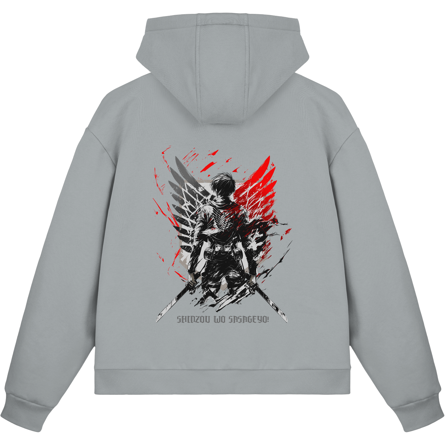 "Wings of Resolve" Back Fluffy Boxcut Zipper