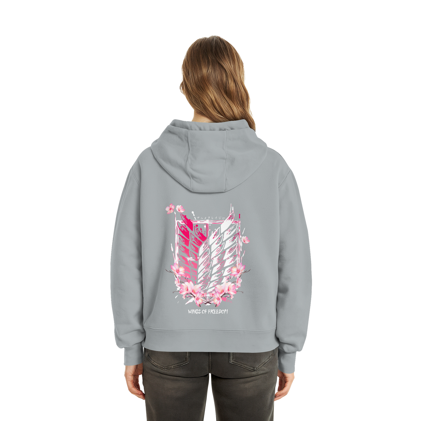 "Petals of Liberation“ Back Fluffy Boxcut Zipper