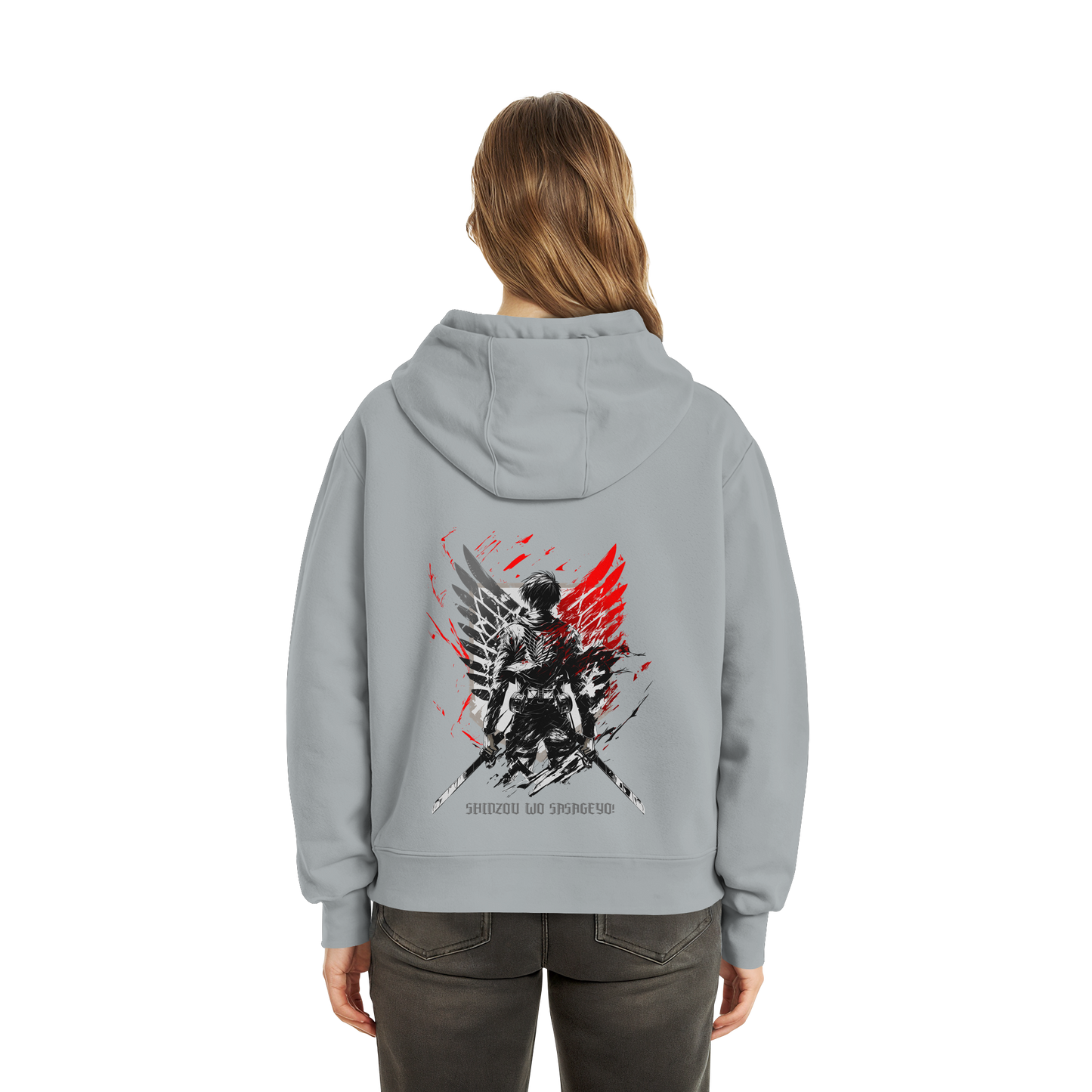 "Wings of Resolve" Back Fluffy Boxcut Zipper