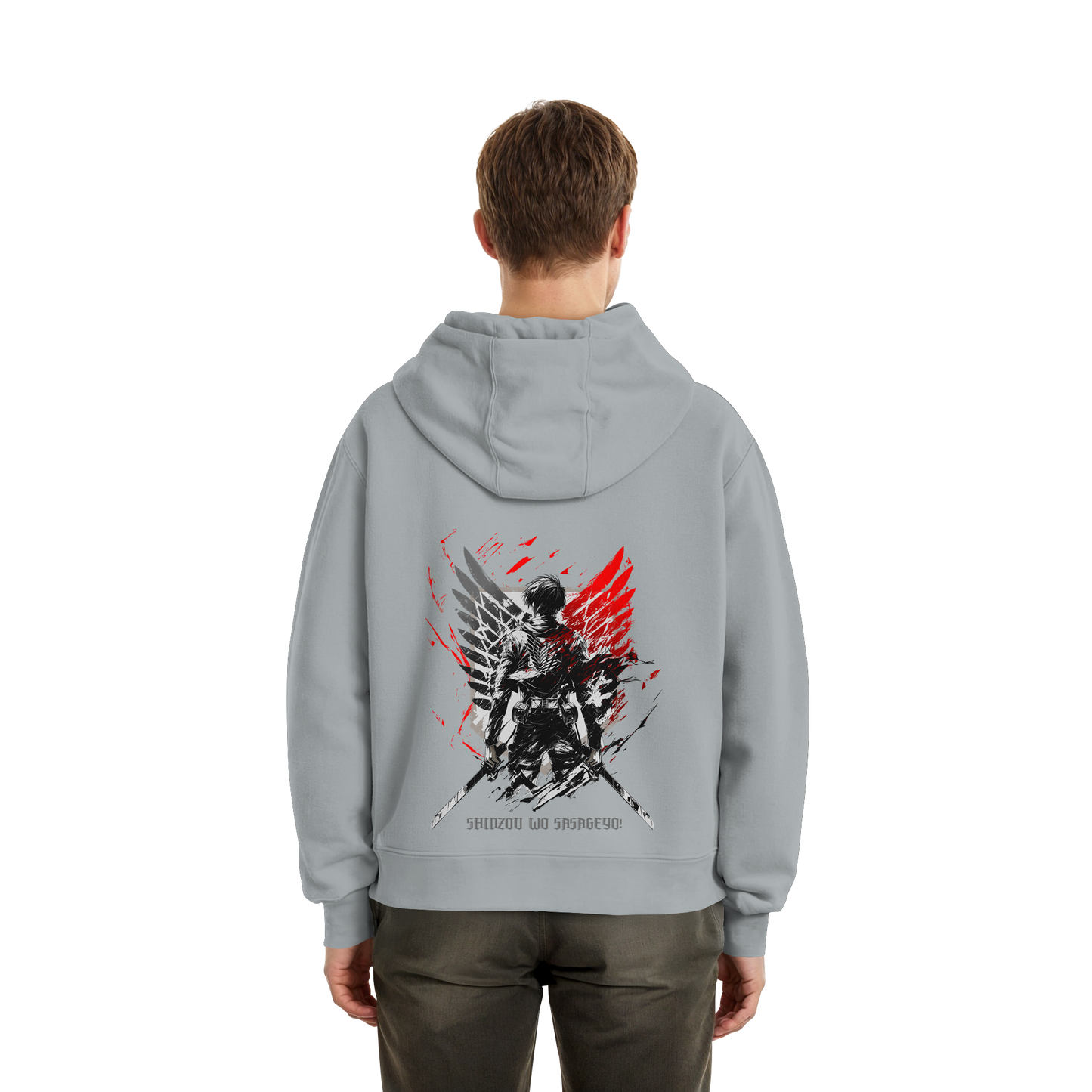 "Wings of Resolve" Back Fluffy Boxcut Zipper
