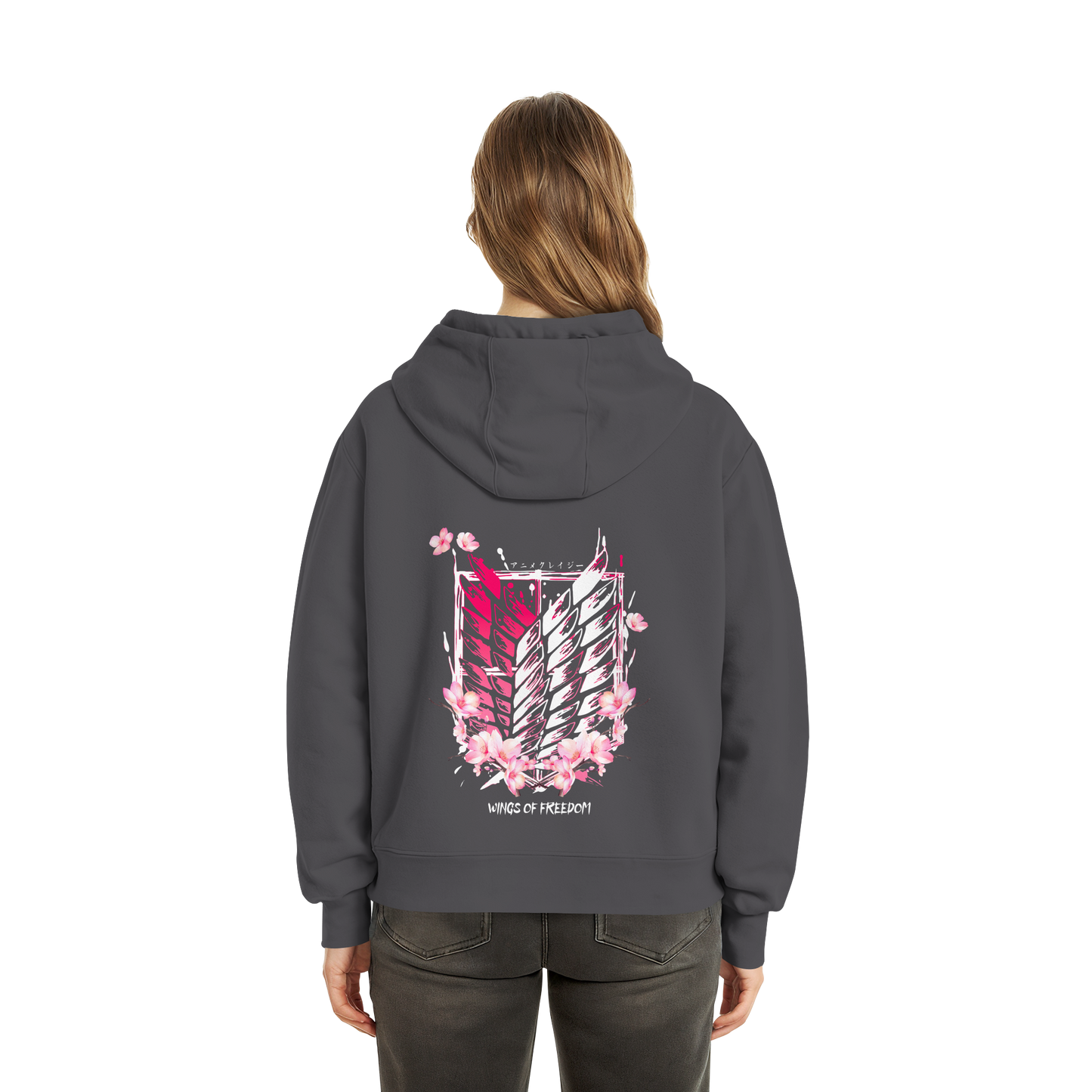 "Petals of Liberation“ Back Fluffy Boxcut Zipper