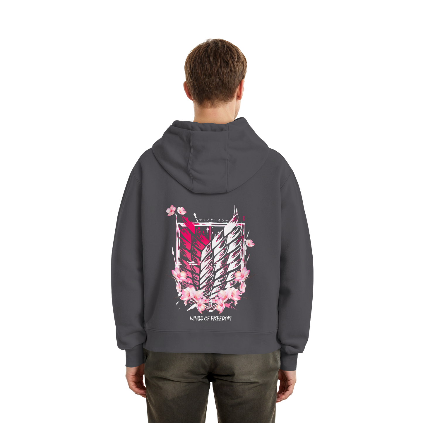 "Petals of Liberation“ Back Fluffy Boxcut Zipper
