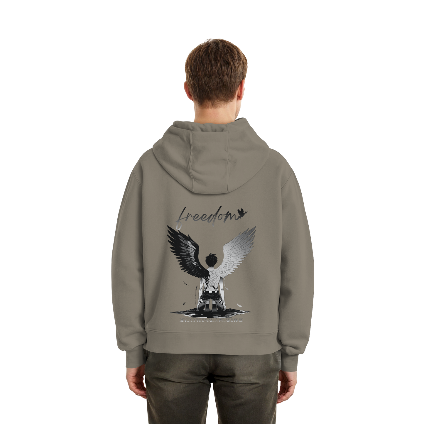 "Freedom" Back Fluffy Boxcut Zipper