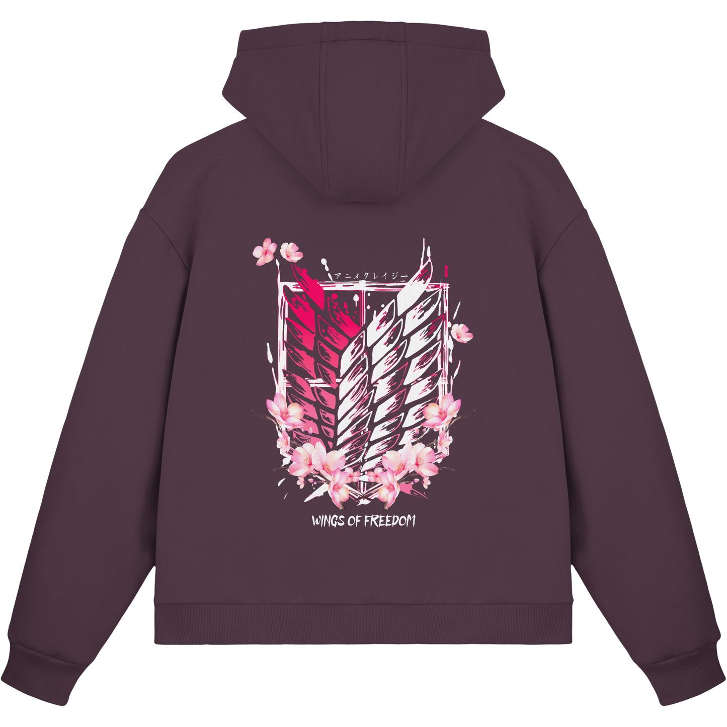 "Petals of Liberation“ Back Fluffy Boxcut Zipper