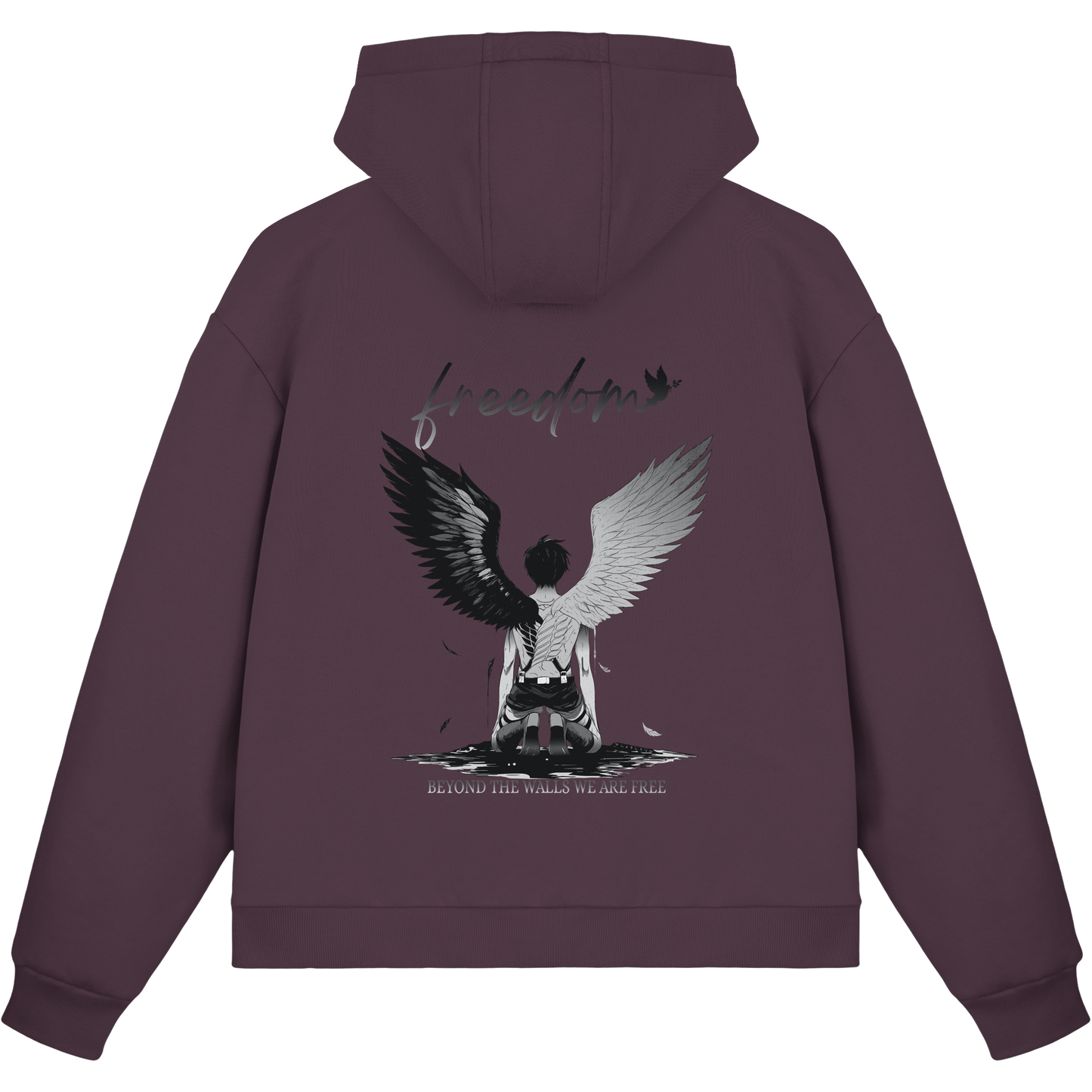 "Freedom" Back Fluffy Boxcut Zipper