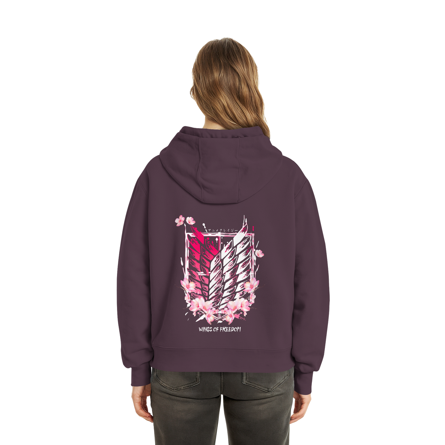 "Petals of Liberation“ Back Fluffy Boxcut Zipper