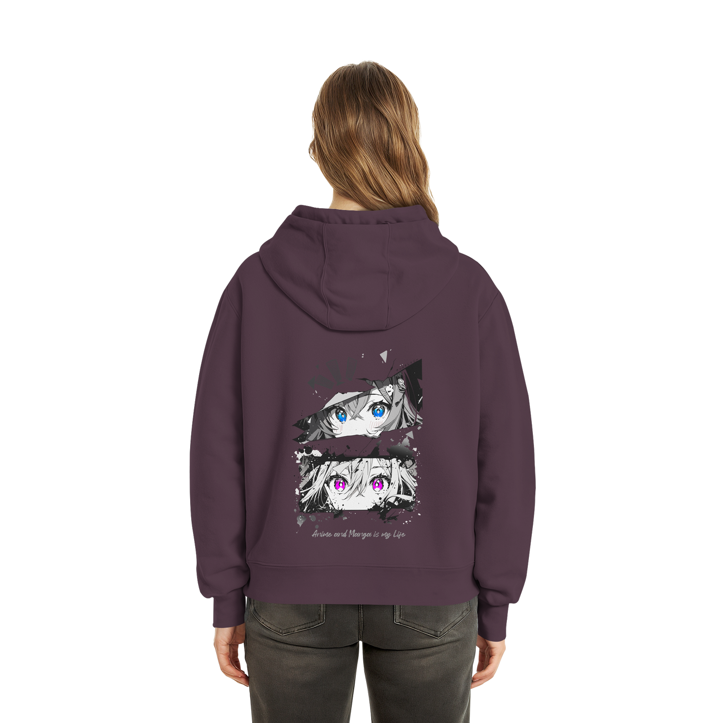 "Anime Eyes" Back - Fluffy Boxcut Zipper
