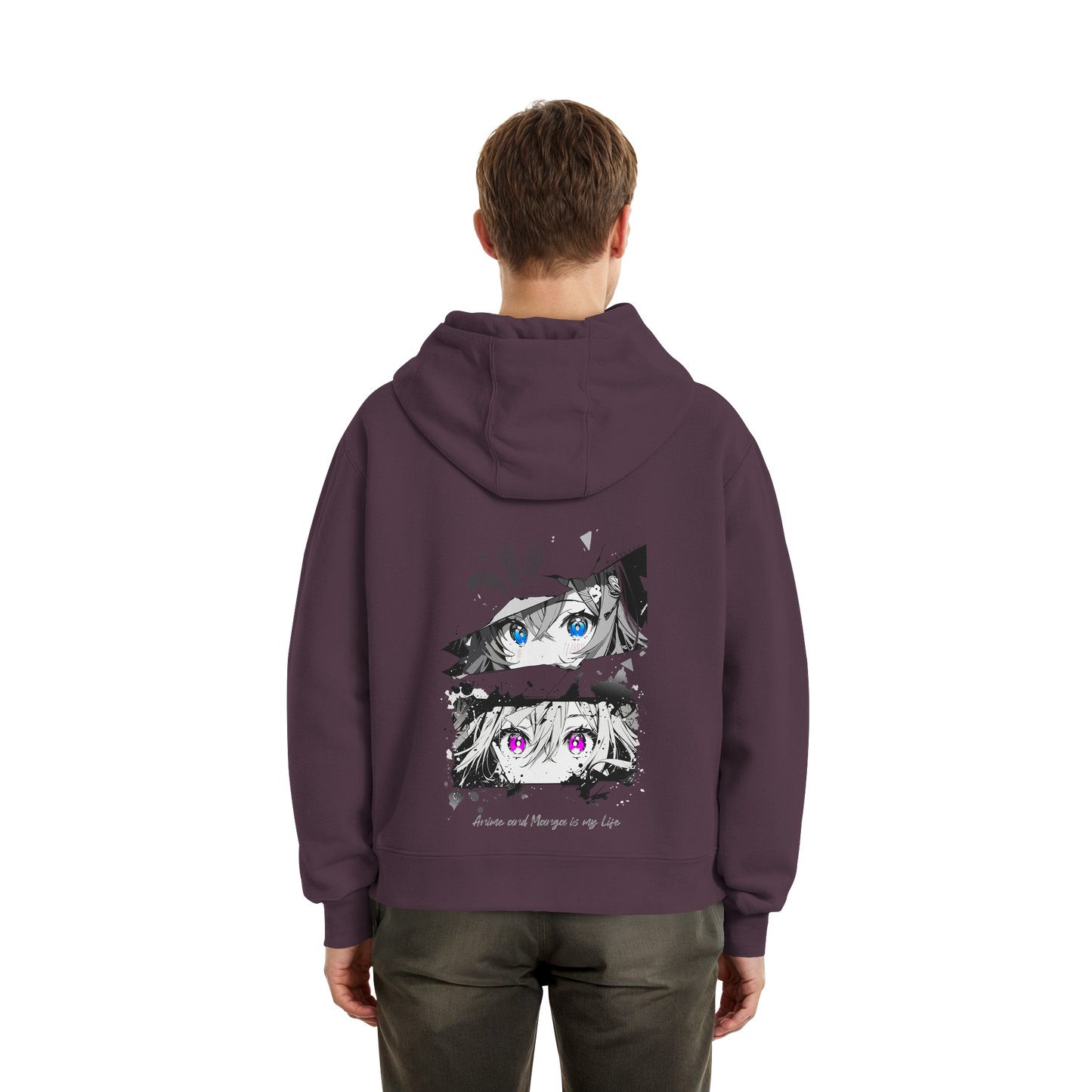 "Anime Eyes" Back - Fluffy Boxcut Zipper