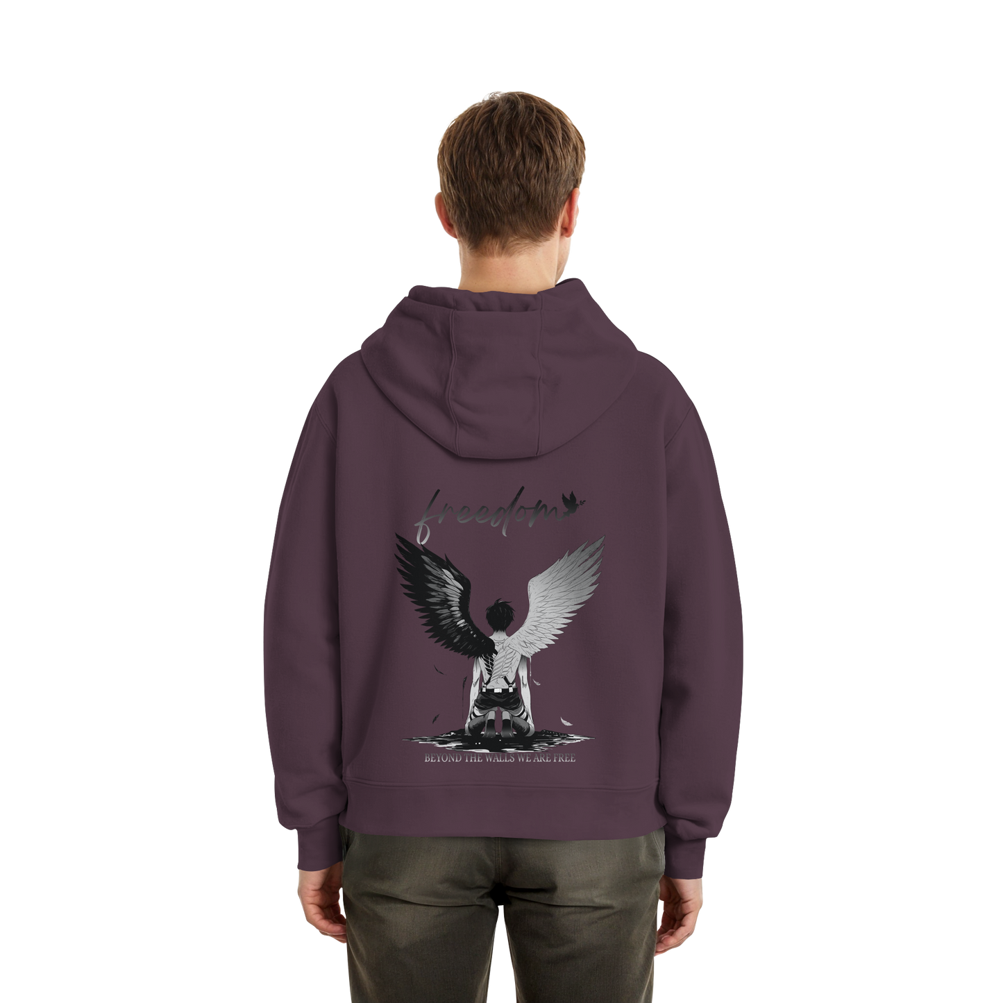 "Freedom" Back Fluffy Boxcut Zipper