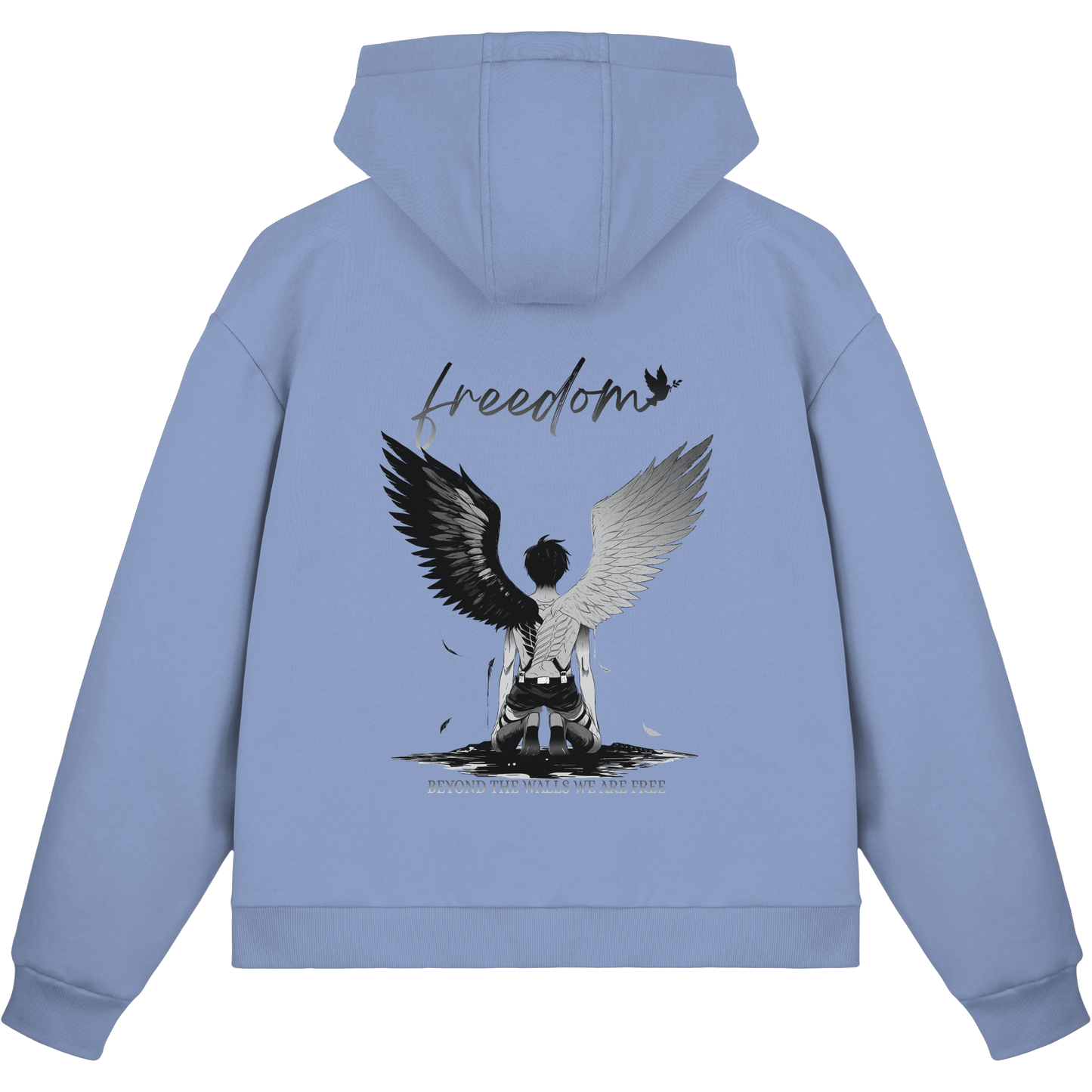 "Freedom" Back Fluffy Boxcut Zipper