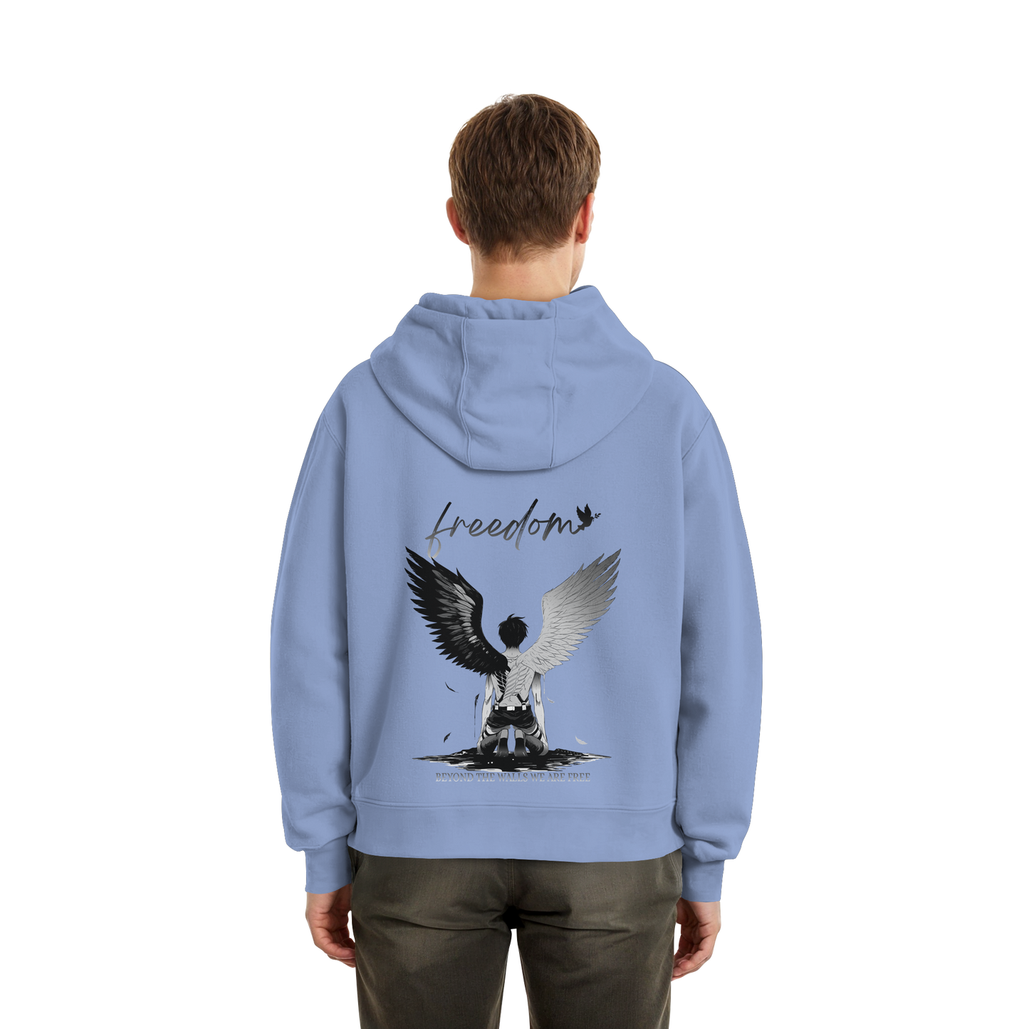 "Freedom" Back Fluffy Boxcut Zipper