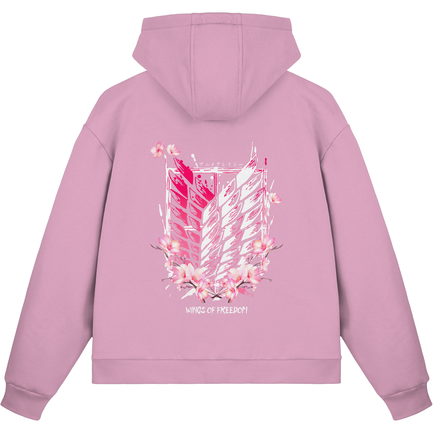"Petals of Liberation“ Back Fluffy Boxcut Zipper