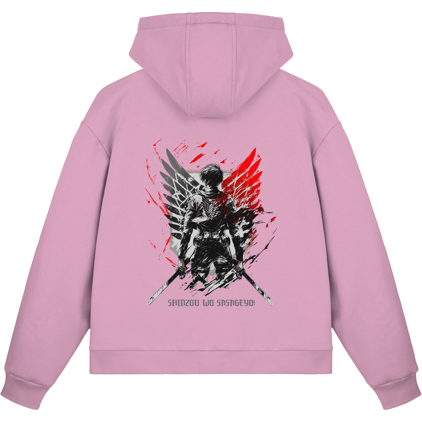 "Wings of Resolve" Back Fluffy Boxcut Zipper