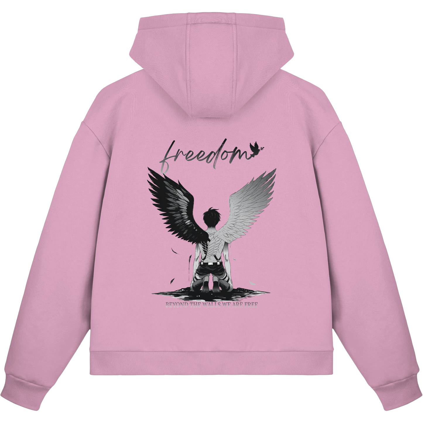 "Freedom" Back Fluffy Boxcut Zipper