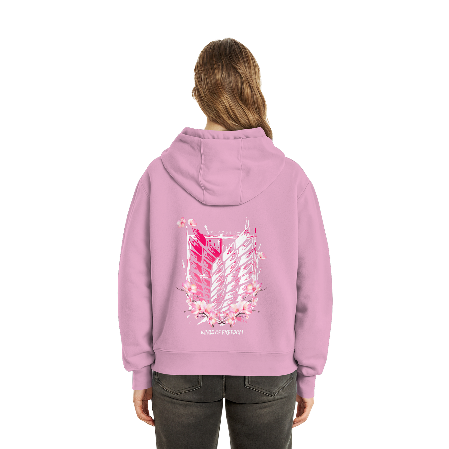 "Petals of Liberation“ Back Fluffy Boxcut Zipper