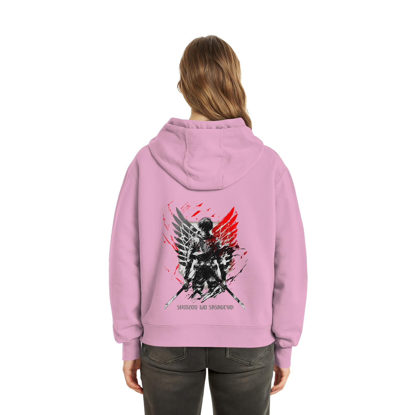 "Wings of Resolve" Back Fluffy Boxcut Zipper