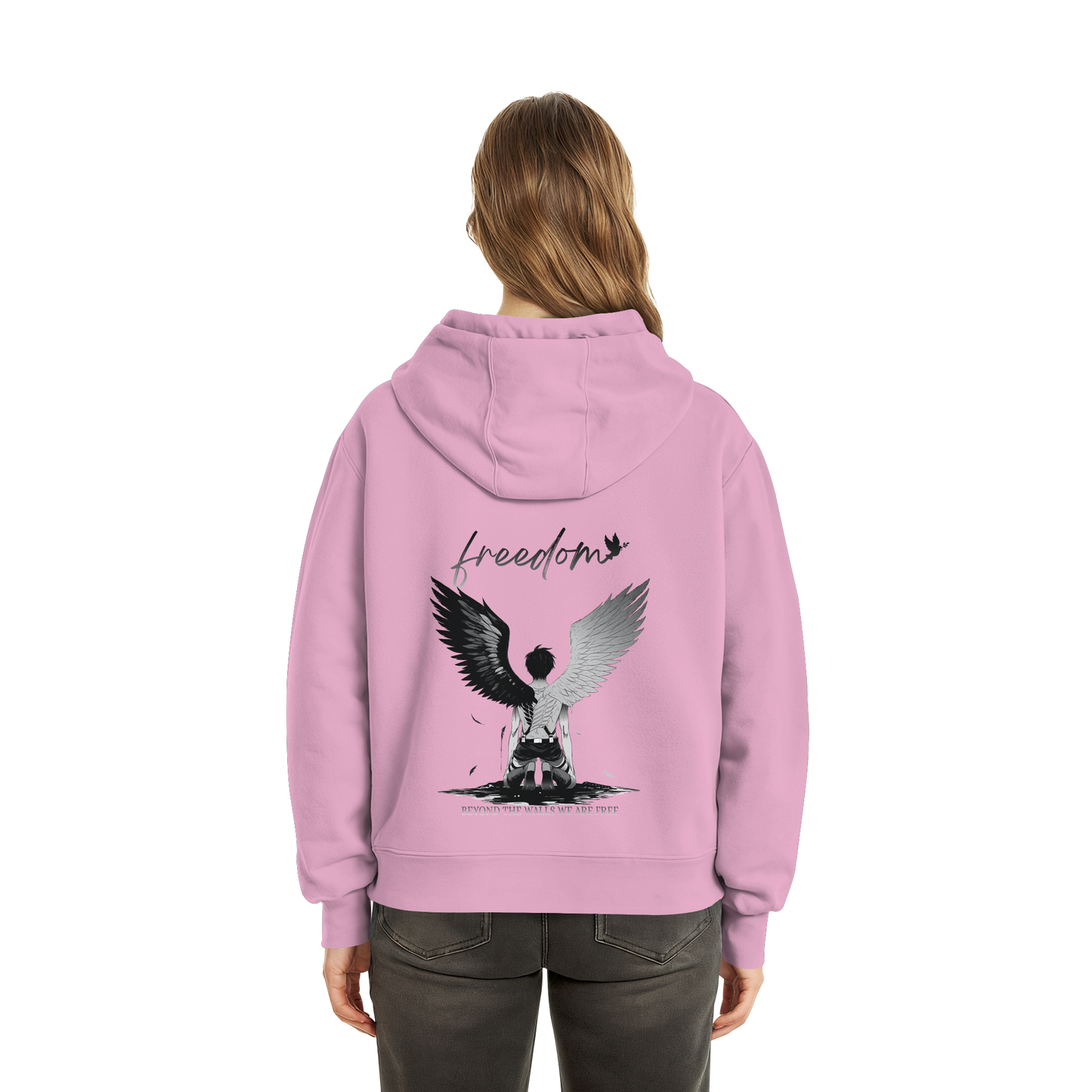 "Freedom" Back Fluffy Boxcut Zipper