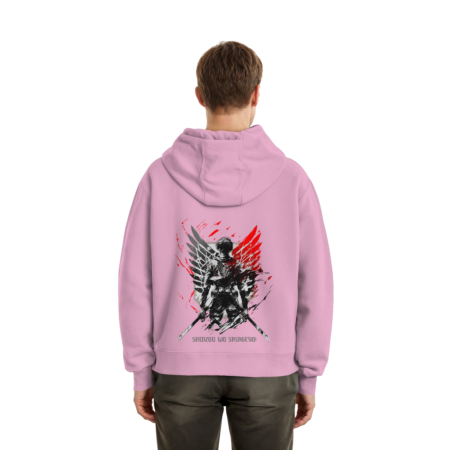 "Wings of Resolve" Back Fluffy Boxcut Zipper