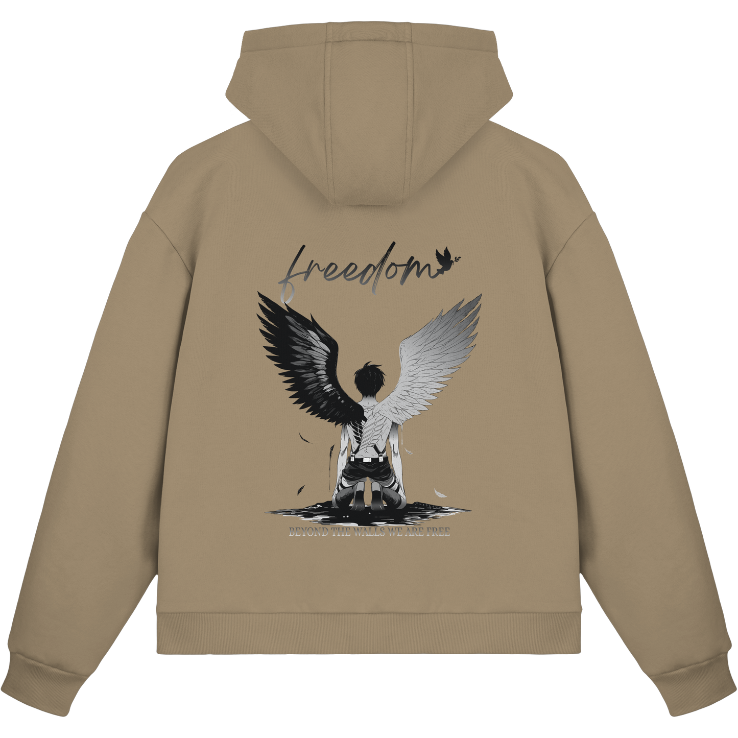 "Freedom" Back Fluffy Boxcut Zipper
