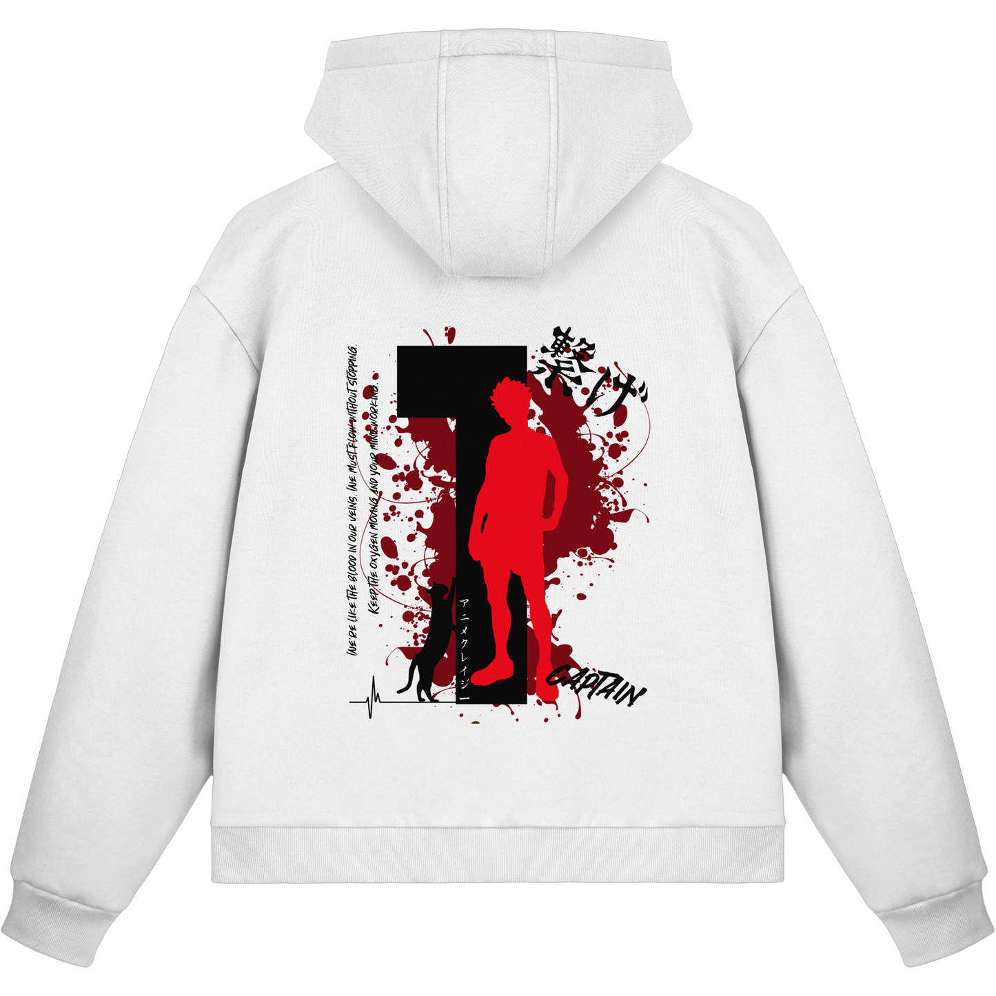 "Captain" White Fluffy Boxcut Zipper