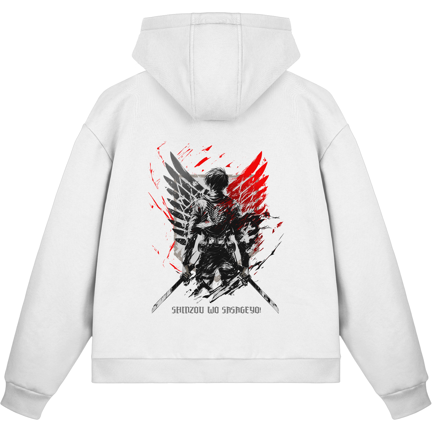 "Wings of Resolve" Back Fluffy Boxcut Zipper