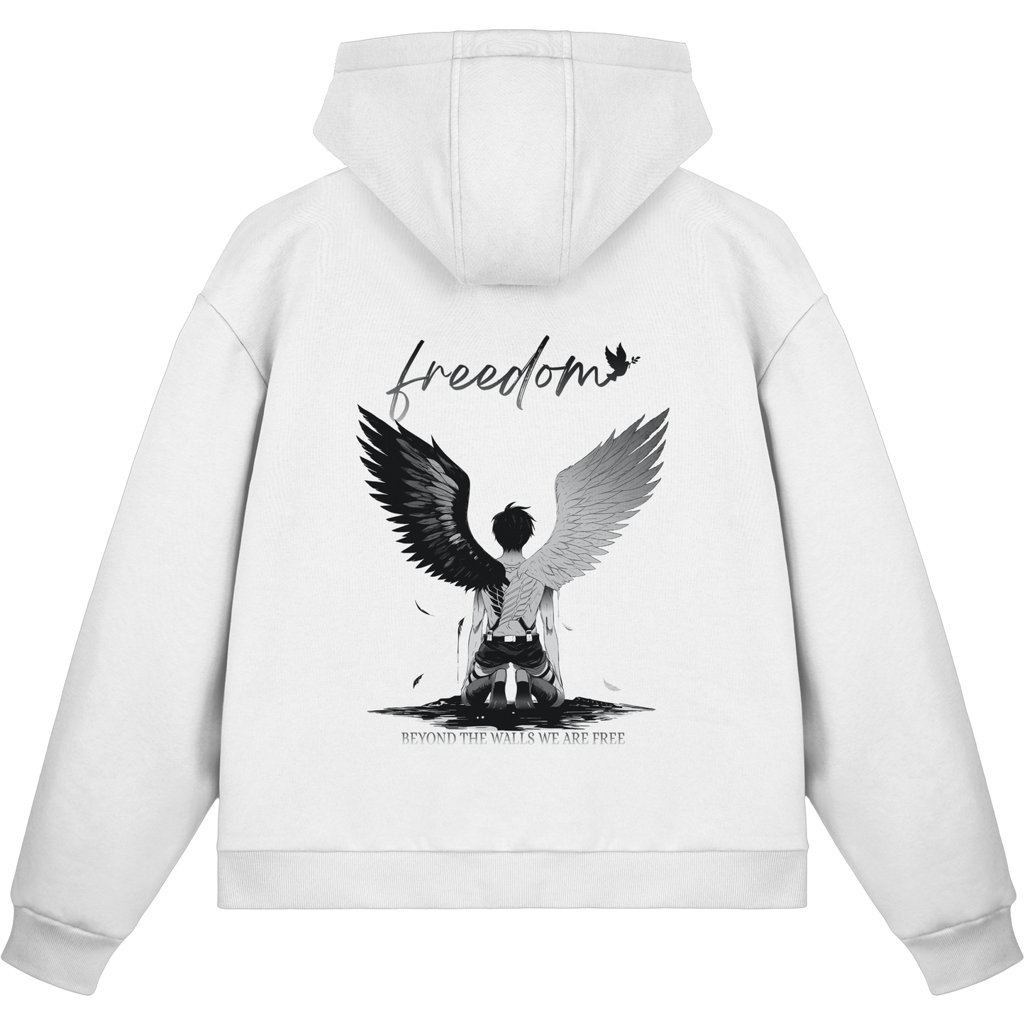 "Freedom" Back Fluffy Boxcut Zipper
