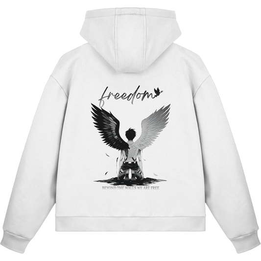 "Freedom" Back Fluffy Boxcut Zipper