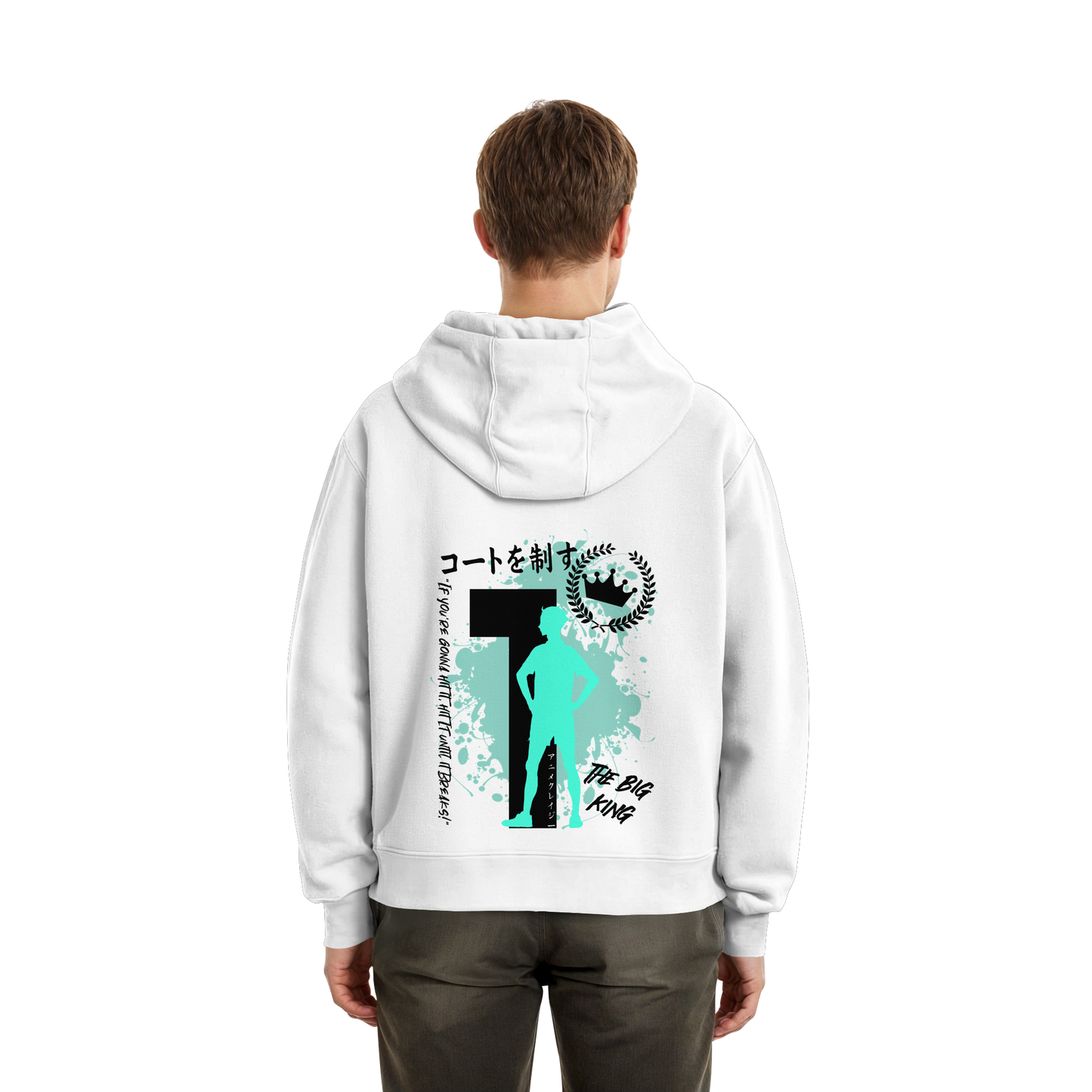 "The Big King" White Fluffy Boxcut Zipper