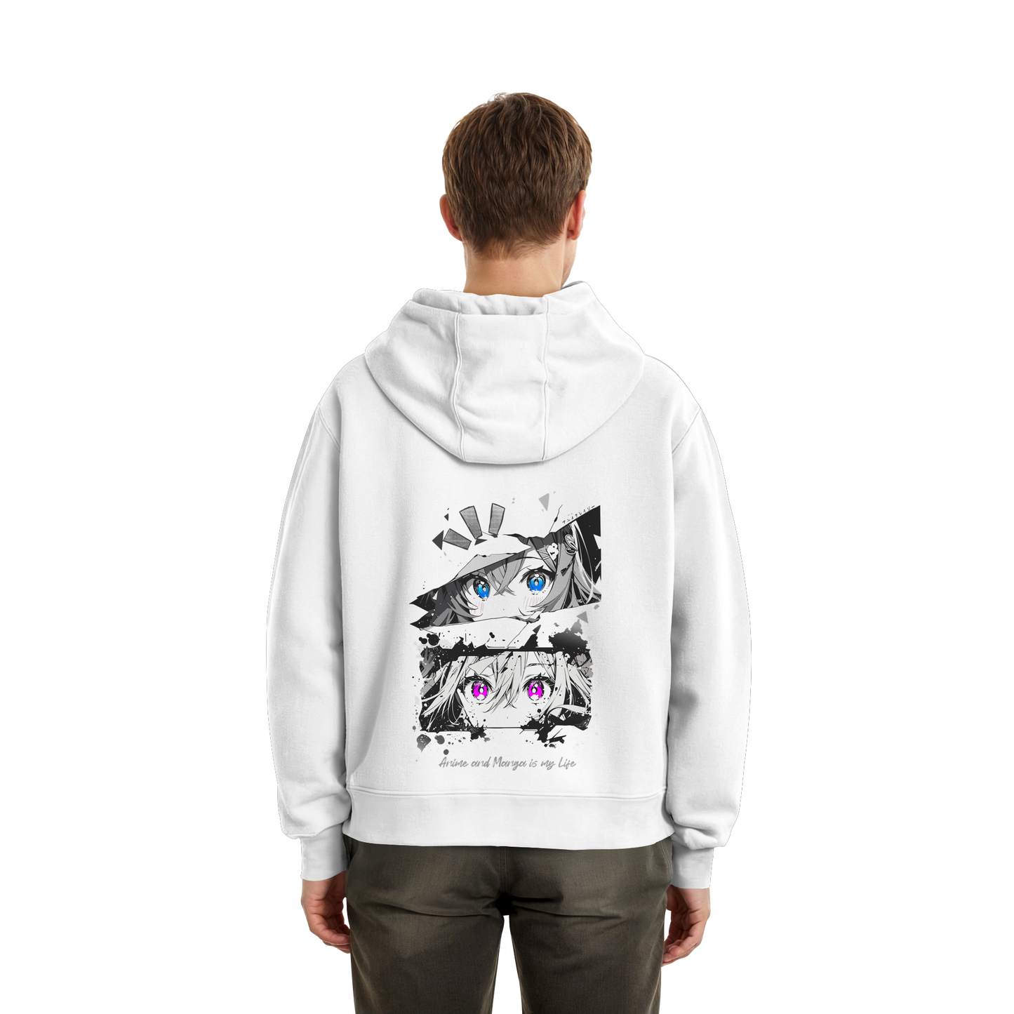 "Anime Eyes" Back - Fluffy Boxcut Zipper