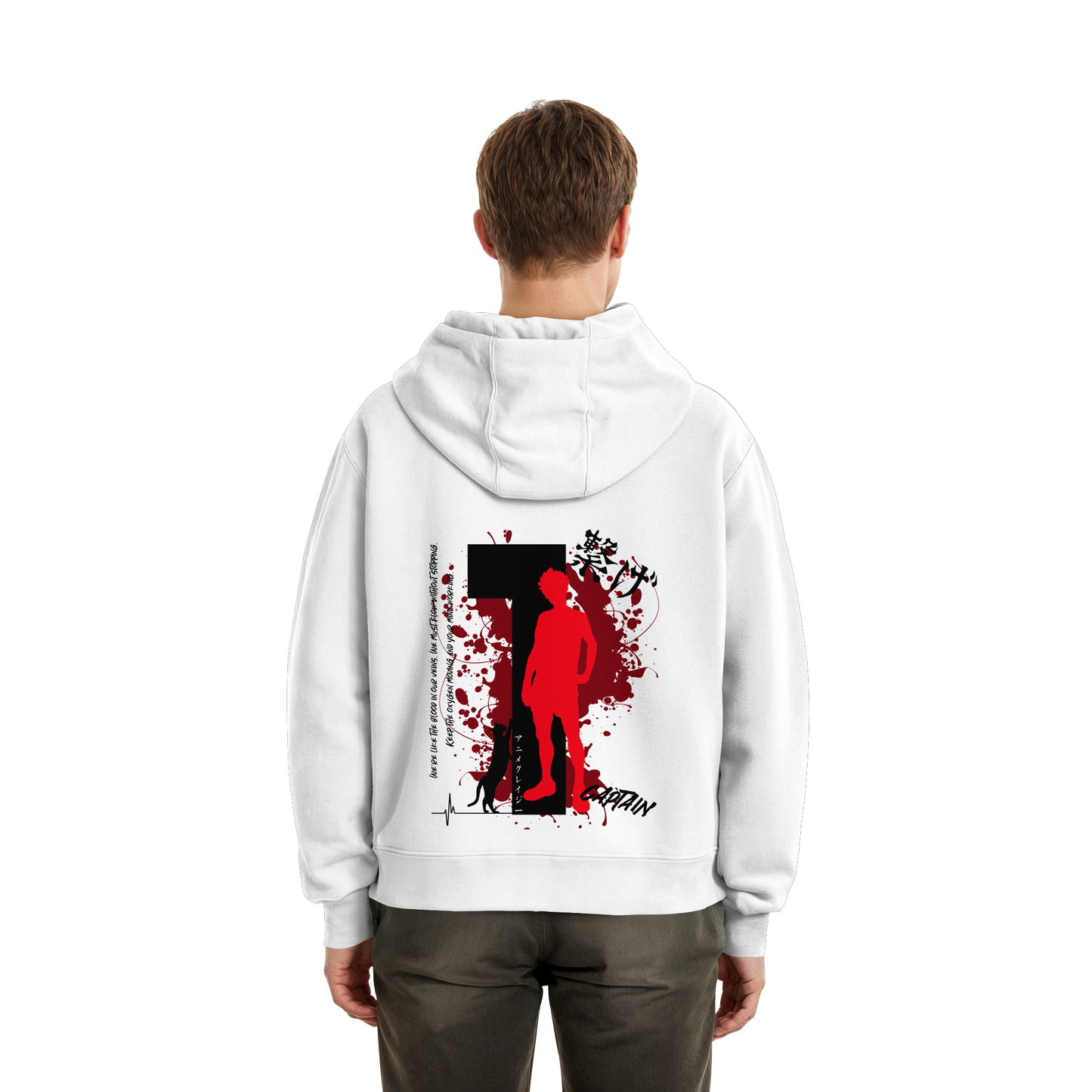 "Captain" White Fluffy Boxcut Zipper