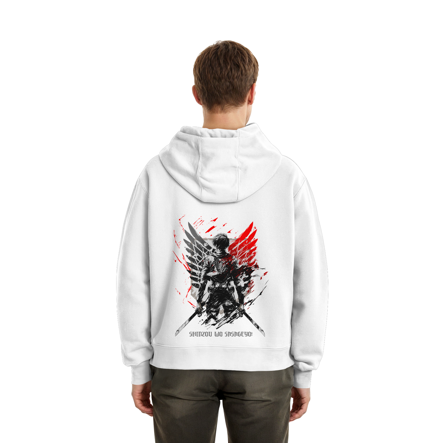 "Wings of Resolve" Back Fluffy Boxcut Zipper