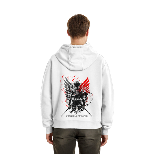"Wings of Resolve" Back Fluffy Boxcut Zipper