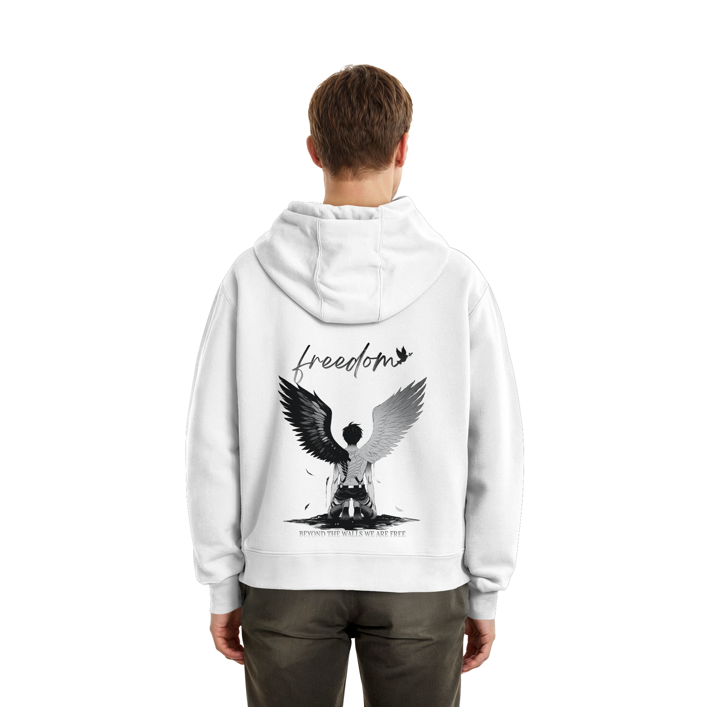 "Freedom" Back Fluffy Boxcut Zipper