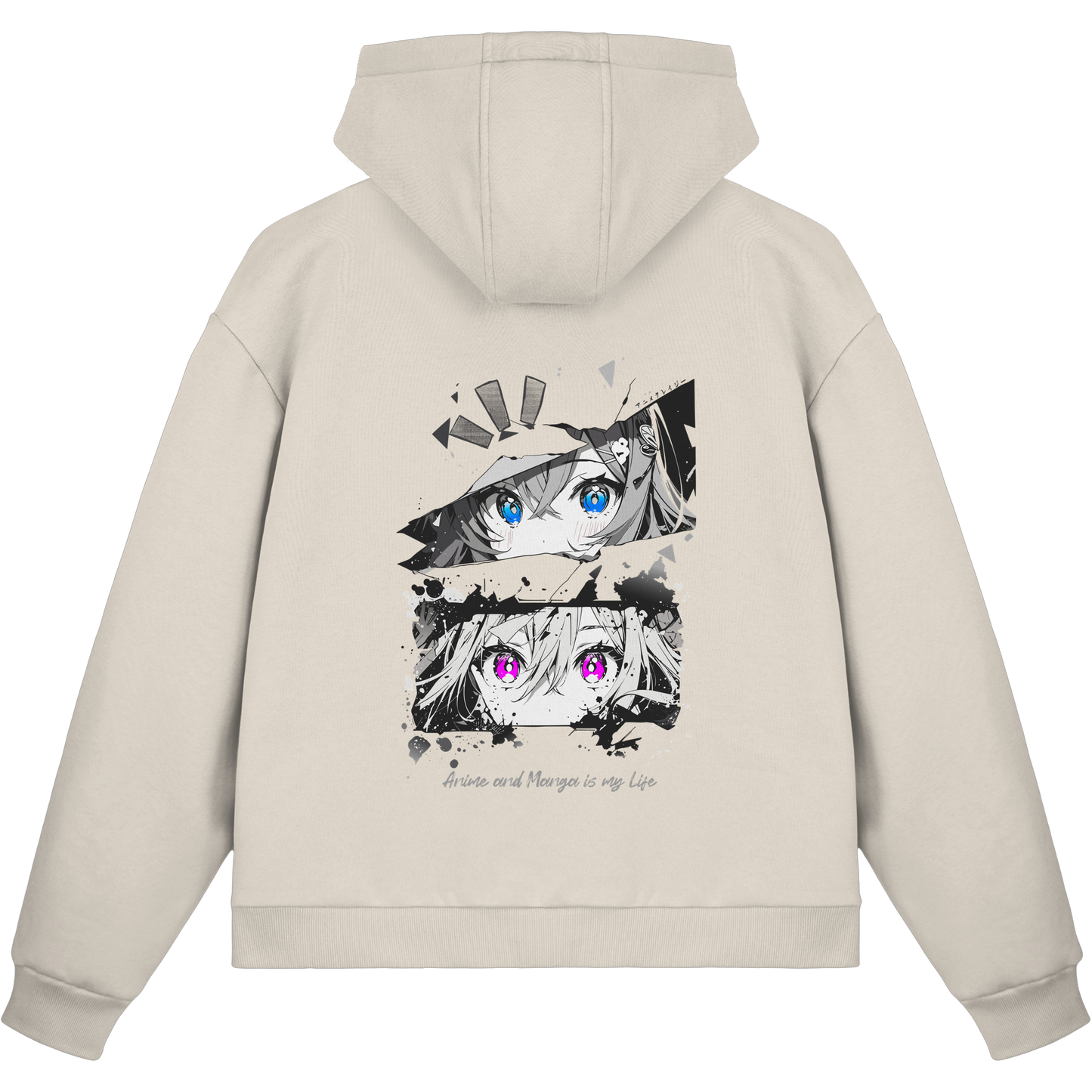 "Anime Eyes" Back - Fluffy Boxcut Zipper