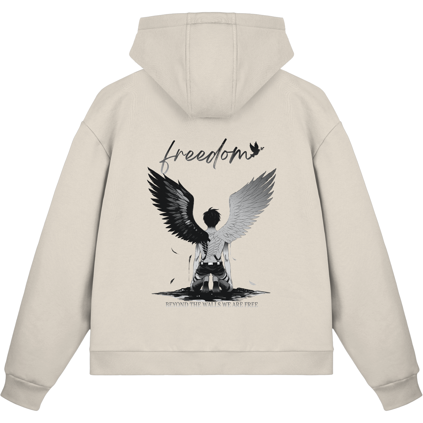 "Freedom" Back Fluffy Boxcut Zipper