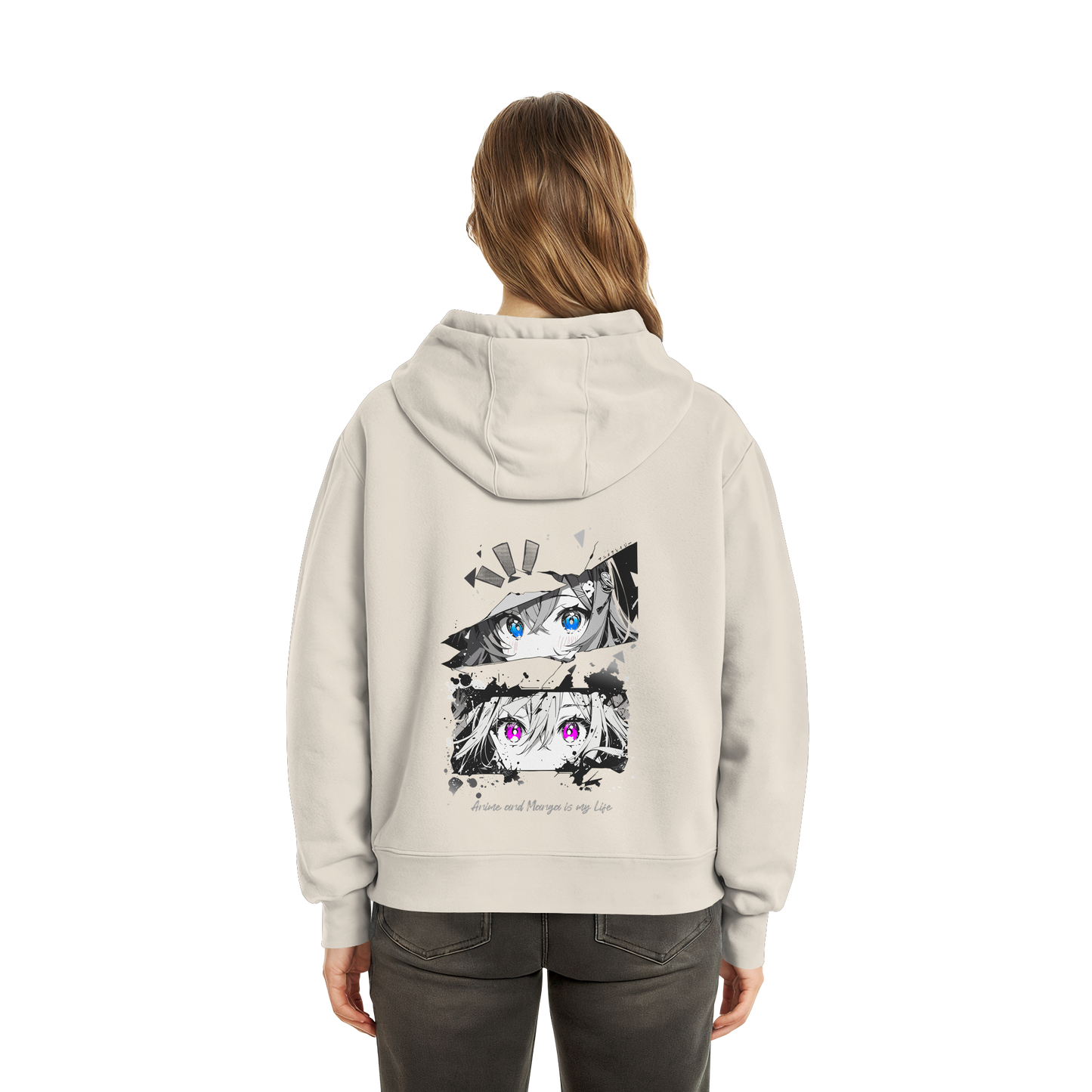 "Anime Eyes" Back - Fluffy Boxcut Zipper