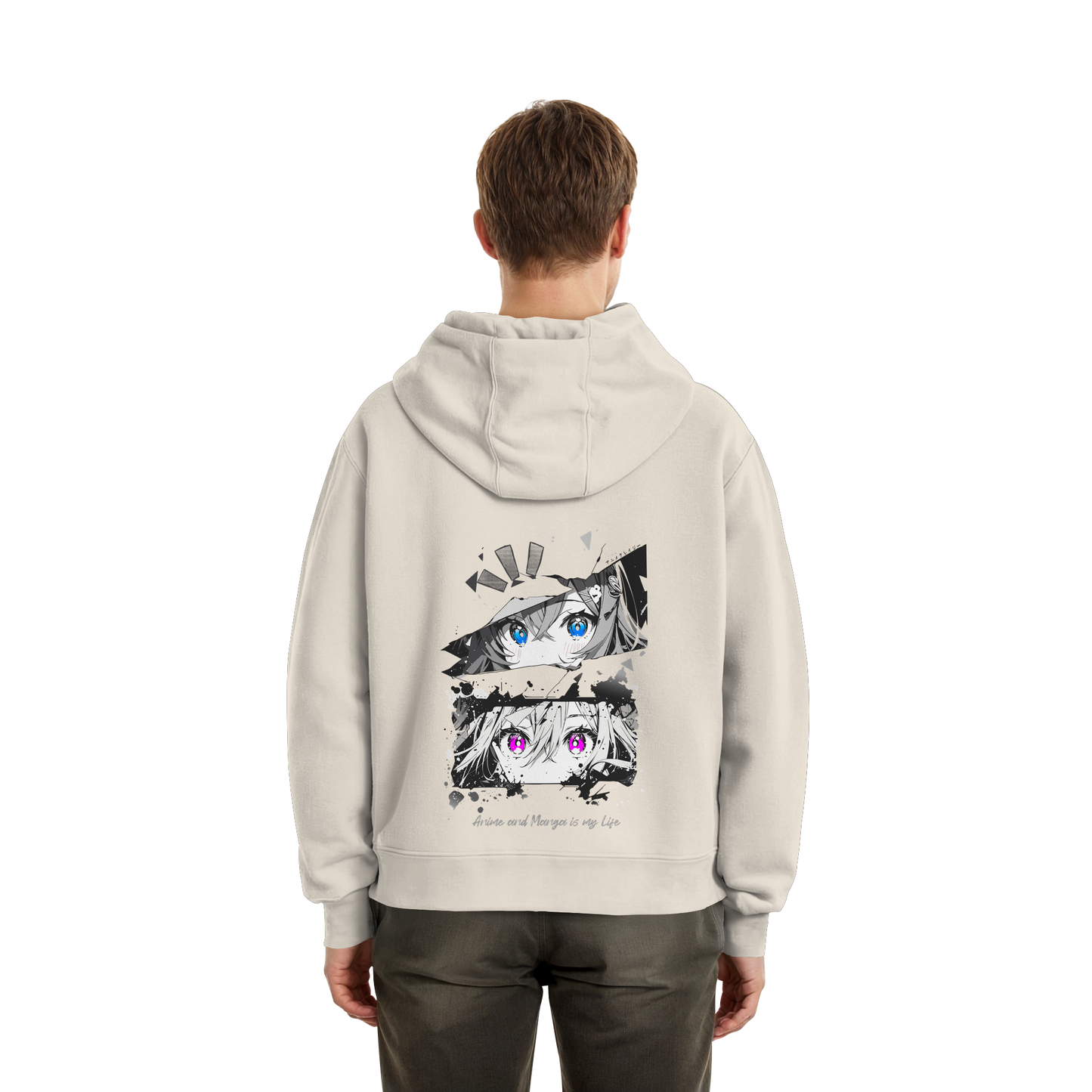 "Anime Eyes" Back - Fluffy Boxcut Zipper