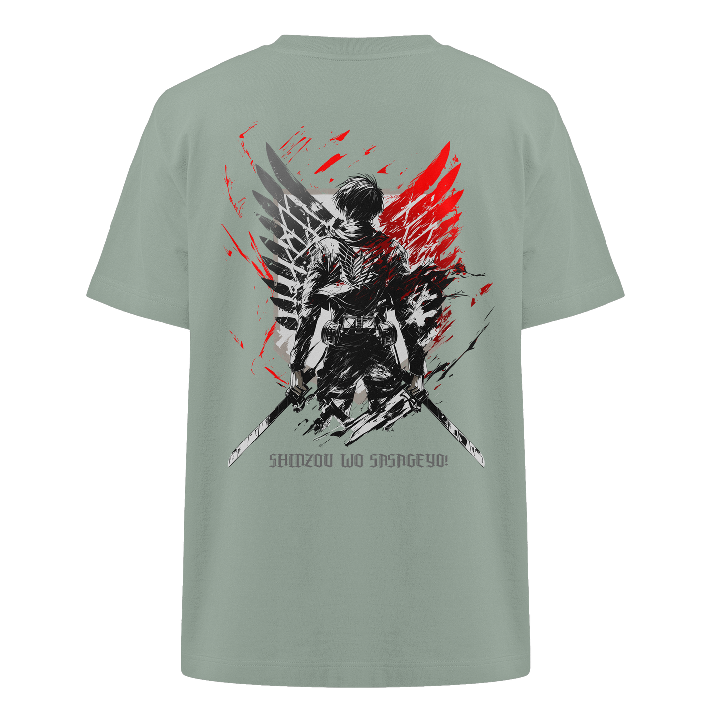 "Wings of Resolve" Back Heavy Oversized Organic Shirt