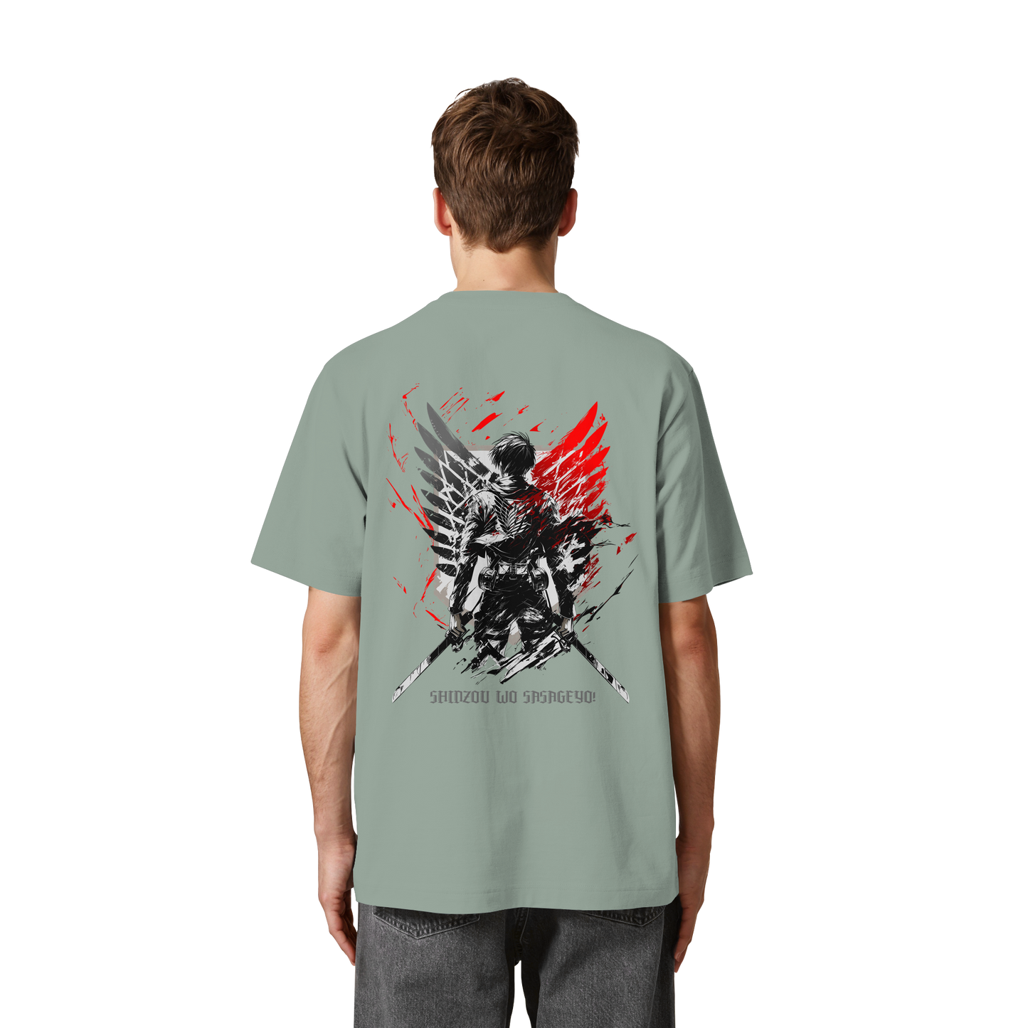"Wings of Resolve" Back Heavy Oversized Organic Shirt