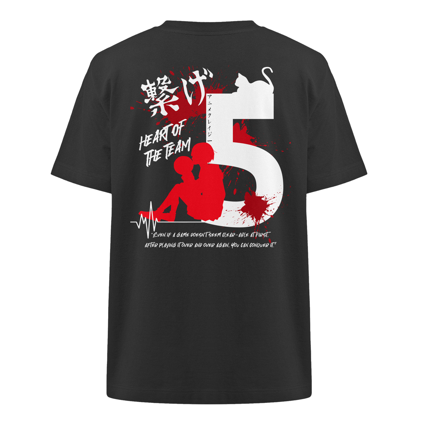 "Heart Of The Team" Back Organic Heavy Oversized Shirt