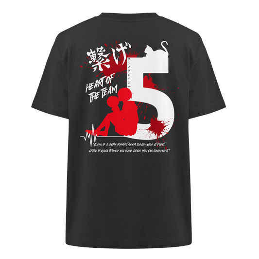 "Heart Of The Team" Back Organic Heavy Oversized Shirt